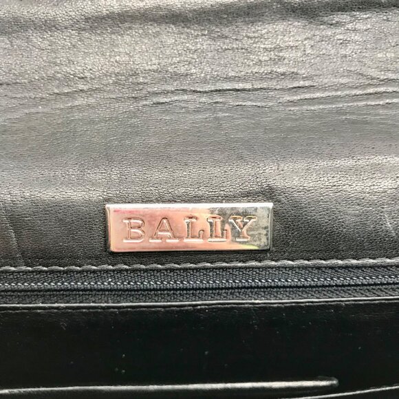 Bally Black Imitation Snake Leather Vintage Crossbody Bag - Picture 10 of 11